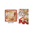 thumbnail image 3 of INSPIRE CHIC 2 Pcs 50cm Femmes Animal Léopard Floral Imprimé Carré Foulard foulard de Cou Noir Zèbre&Rouge Floral, 3 of 5