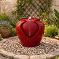 thumbnail image 3 of Teamson Home 16.93" Outdoor Glazed Pot Water Fountain, 3 of 9