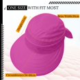 thumbnail image 3 of WGRFFH 2-in-1 Women’s Sun Visor Sun Hat,Zipper Off Ponytail Friendly,Wide Large Brim Sun Hat,Lightweight Quick Dry,Beach Sun Hat,UPF 50+,Summer UV Protection,Foldable for Golf, Gardening, Travel Red, 3 of 8