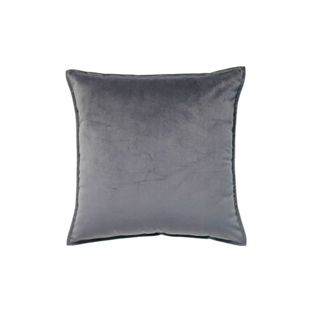 Funda para cojín de asiento Wosthever de terciopelo Gris oscuro 50x50cm