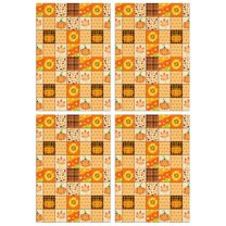 4 Pcs Funny Kitchen Towels,Fall Pumpkins Sunflowers Leaves Microfiber Dish Towels,Kitchen Tea Towels,Kitchen Towel Set (18" X 26")
