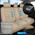 thumbnail image 3 of Car Seat Covers Front Seat for Hyundai Tucson 2010-2025 2026,Waterproof Breatable Leather Car Seat Cover Seat Cushion Protector Compatible Airbag(Beige,Front Seat), 3 of 8