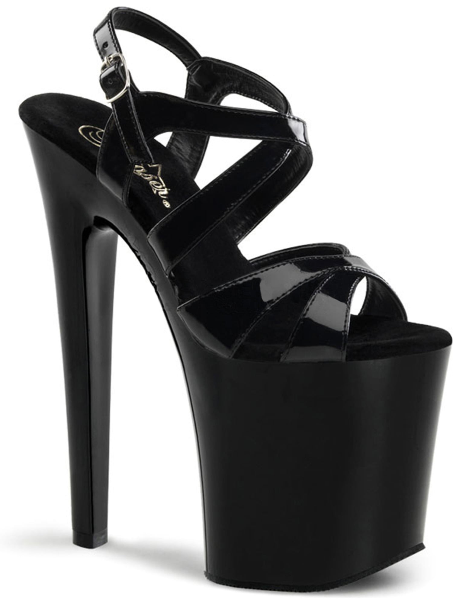 black stripper heels