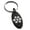 Black, variant on Stainless Steel Letter A Initial Cat Dog Paws Monogram Engraved Small Oval Charm Keychain Keyring