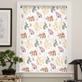 thumbnail image 4 of Orange Green Yellow Botanical Semi Sheer Curtains Drapes for Living Room, Bedroom, French Doors Window 108 Inches Long, Fall Maple Leaf Rod Pocket Chiffon Curtain Drapery Voile Draperies Panel, 4 of 6
