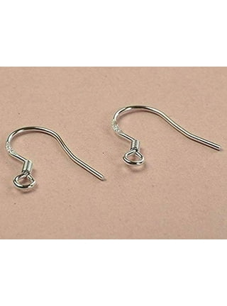 925 Sterling Silver Earring Hooks 150 PCS/75 Pairs,Ear Wires Fish  Hooks,500pcs Hypoallergenic Earring Making kit with Jump Rings and Clear  Silicone