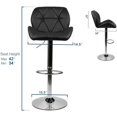 Stools PU Leather Seat with Chrome Base Swivel Dining Chair Barstools