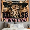 thumbnail image 2 of Orinice Leopard Print Cow Skull Tapestry Wall Hanging Unique Style Graphic Tapestries Home Wall Decor Art Living Room Bedroom Apartment Farmhouse Dorm 40x60inch, 2 of 6