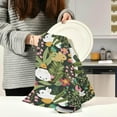 thumbnail image 3 of Garden Bunnies Branch Kitchen Dish Towels 4 Pack Absorbent Hand Towels, Lint-Free 18"x28" Spring Flowers Fast Drying Hanging Dishcloths for Cooking Baking Home Clean, 3 of 7
