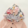 thumbnail image 5 of Gibobby Conjunto de ropa con capucha para niños Estampado floral Bebé Niños Tops Floral Con capucha Conjunto de manga larga Pantalones Ropa Niñas Conjuntos(Rosa,12-18 Meses), 5 of 5