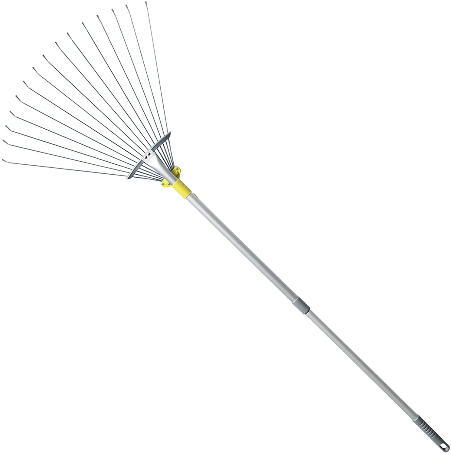 Jardineer 63 inch Adjustable Garden Rake Leaf,Aluminum Rake