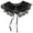Black-6, variant on INSPIRE CHIC Detachable Fake Collar, Semi-Sheer Embroidery Mini Cape Neck Ruff for Blouse White-1(Back Slit)