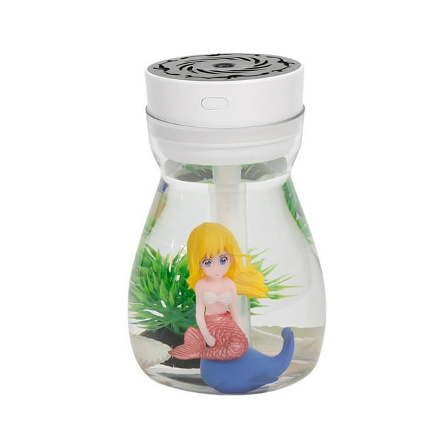 Humidificador Scienceny mini difusor de aroma sirena USB portátil blanco