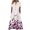 Purple, variant on Fesfesfes Fashion Women Printing V-Neck Button Down Dress Short Sleeve Dress Casual Vacation Long Dress with Pocket