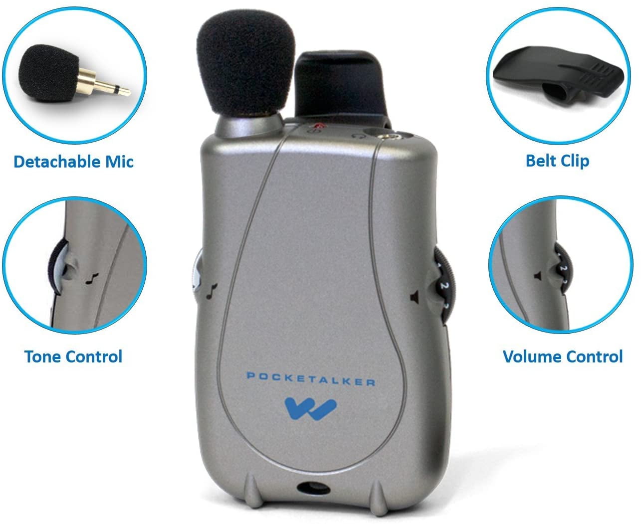 Williams Sound PockeTalker Ultra Duo Sound Amplifier with Headphone & Earbud, Year Supply of Batteries & Liberty Microfiber Cloth