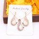 thumbnail image 5 of Vintage señoras elegante pavo real gota de agua Rhinestone colgante collar pendientes joyería de cristal, 5 of 5