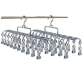 thumbnail image 1 of BotaniNest Stainless Steel Clip Socks Drying Rack Grey Home Laundry Hanger With Strong Hooks For Efficient Space Saving, 1 of 2