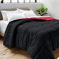 thumbnail image 2 of Edredón de plumón Alternativo Bare Home reversible Twin/Twin-XL negro/rojo, 2 of 8