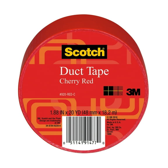 3M Scotch Duct Tape for Artists, Red, 1.88 in x 20 yds.