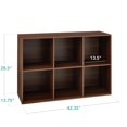 thumbnail image 2 of Organizador de almacenamiento Best Choice Products, 6 cubos, color nogal, 2 of 8