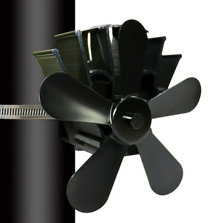 

Kitchen Clearance ，5 Blade For Heat Powered Wood Stove Fan Wood Log Burner Fireplace Friendly Fan