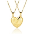 thumbnail image 3 of 2Pcs Engraved Love Heart Couple Matching Pendant Necklace Set Adjustable Link Chain Peach Pinky Promise Necklace for Women Men Lover Jewelry Birthday Graduation Gift, 3 of 5