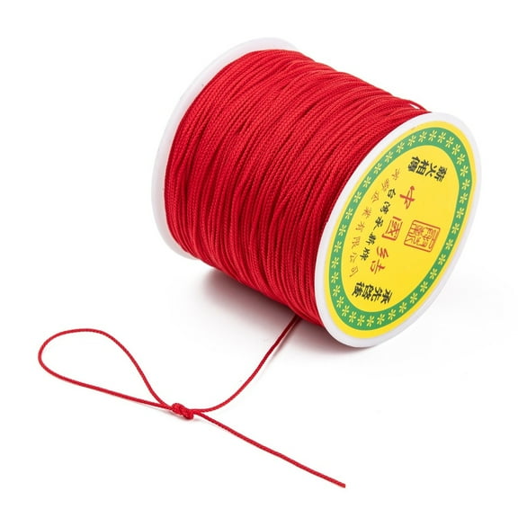 1Roll Chinese Knot Nylon Thread Red 0.8mm 98.42 yards(90m)/roll