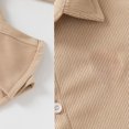 thumbnail image 6 of OJSFQUFP Boys' Long Sleeved Shirt Jacket Spring and Fall Clothing Baby Corduroy Lapel Top, 6 of 8