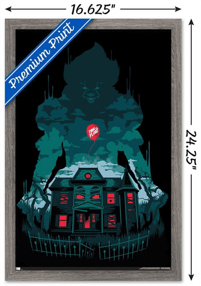 IT - House Wall Poster, 14.725" x 22.375", Framed
