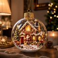 thumbnail image 4 of AOMXGD Christmas Story Ornament, Acrylic, Transparent Sphere, Mini Holiday Scene, Built‑in String Lights, 4 of 7