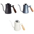 thumbnail image 1 of Hervidor de agua de caliente para té y de goteo manual de material acero inoxidable de 3 piezas para estufas perfecl verter sobre la tetera de café, 1 of 8