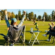 GCI Outdoor Compact Camp Table 20 Lightweight Folding Side Table, Black Chrome