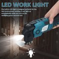 thumbnail image 4 of Lepmerk 20V Brushless Oscillating Multi-Tool Kit with 6-Speed Control, 19000RPM, Includes 2.0Ah Battery, Charger, Sanding Pad, 15 Sandpapers, Scraper, and Multiple Saw Blades for Versatile DIY, 4 of 6
