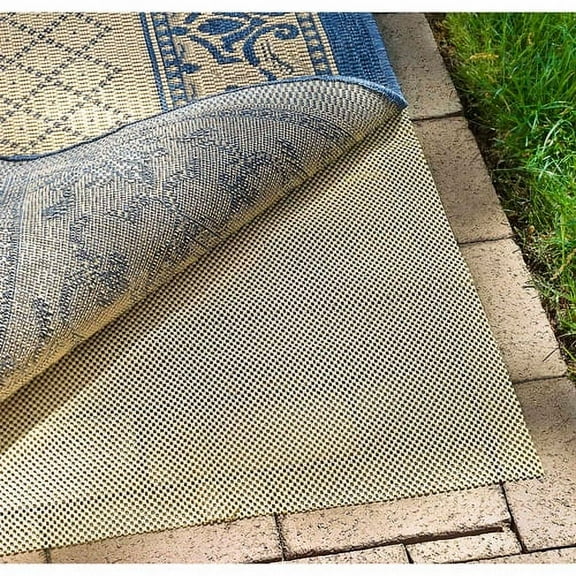 SAFAVIEH Non-Slip Indoor Outdoor Grid Rug Pad, Cream, 2' x 8' Runner