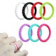 thumbnail image 1 of Anillo de boda de silicona para mujer, 7 paquetes de banda de goma fina y trenzada, moderno, colorido, ajuste cómodo, seguro para la piel, 1 of 7