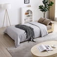 thumbnail image 3 of Convertible Sleeper Couch with Storage Ottoman, Multifunctional Double Folding Sofa Bed with box, drawer, 2Cup Holders for Living room, 3 of 9
