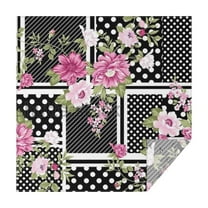 Pioneer Flower Floral Print Pattern Square Tablecloth,Waterproof Square Table Cover,Wipeable Spillproof Washable Table Cover for Home Kitchen Party Decor 42"X42"(107x107cm)