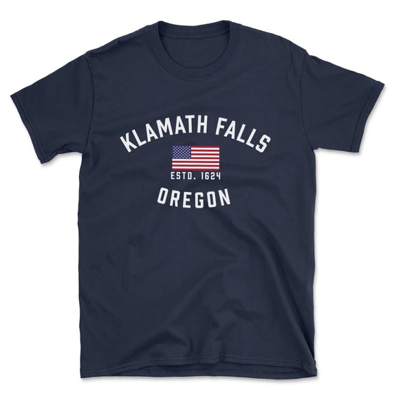 Klamath Falls Oregon Patriot Men's Cotton T-Shirt