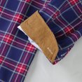 thumbnail image 3 of XMMSWDLA Deals Clearance Tops for Men Plaid Padded Shirts Casual Long Sleeve Button Down Lapel Jackets Slim Fit Winter Warm Tops Blouse, 3 of 4
