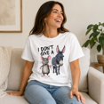 thumbnail image 6 of Veylor Haus Funny Rat & Donkey Humor Graphic – I Don't Give A Unisex Cotton Tee S–4XL, 6 of 9