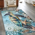 thumbnail image 2 of Ocean Starfish Area Rugs 3x5 ft Sealife Marine Life Blue Coral Washable Rug Non Slip Indoor Carpet Absorbent Floor Mat for Living Room Bedroom Dining Room, 2 of 9
