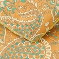 thumbnail image 7 of Exclusivo Mezcla 3-Piece Paisley King Size Comforter Set, Microfiber Bedding Down Alternative Comforter for All Seasons with 2 Pillow Shams, Orange and Yellow, 7 of 7