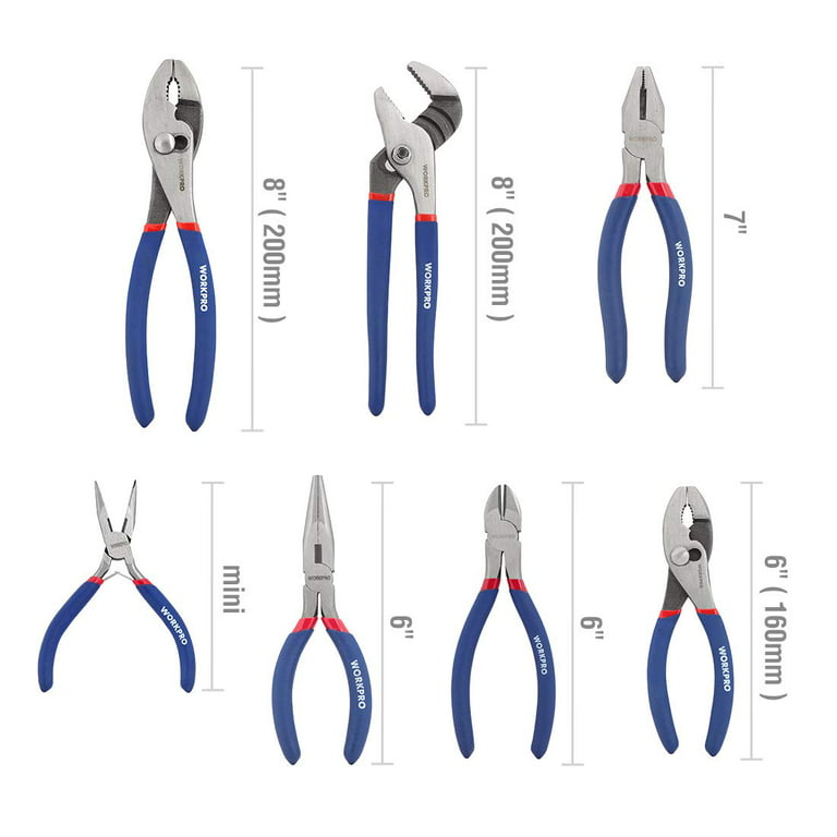 SHALL 3-Piece Groove Joint Pliers Set (12, 9-1/2, 7 Inch), Push-Lock Water  Pump Pliers In Cr-v Steel, Fast Adjustable Tongue and Groove Pliers with  Tool Roll Bag for Home Repair & Plumbing 