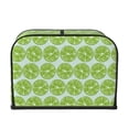 thumbnail image 2 of Uemuo Green Lemon Slices Print Toaster Cover 4 Slice, Small Kitchen Appliance Covers, Toaster Oven Cover with Loop, Bread Machine Cover Dust Cover Protection, 2 of 7