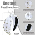 thumbnail image 3 of Pearly Crystal Knotted Women Headband, Luxury Jeweled Embellished Top Hairband, Fashion Elegant Ladies Hair Band, 3 of 8