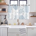 thumbnail image 2 of Blue Coastal Turtle Kitchen Curtains Short 45 Inch Length, Ocean Coral Nautical Grommet Top Bedroom Living Room Curtains, Light Filtering Cafe Curtain Drapes 2 Panels Set 84''x45'', 2 of 9