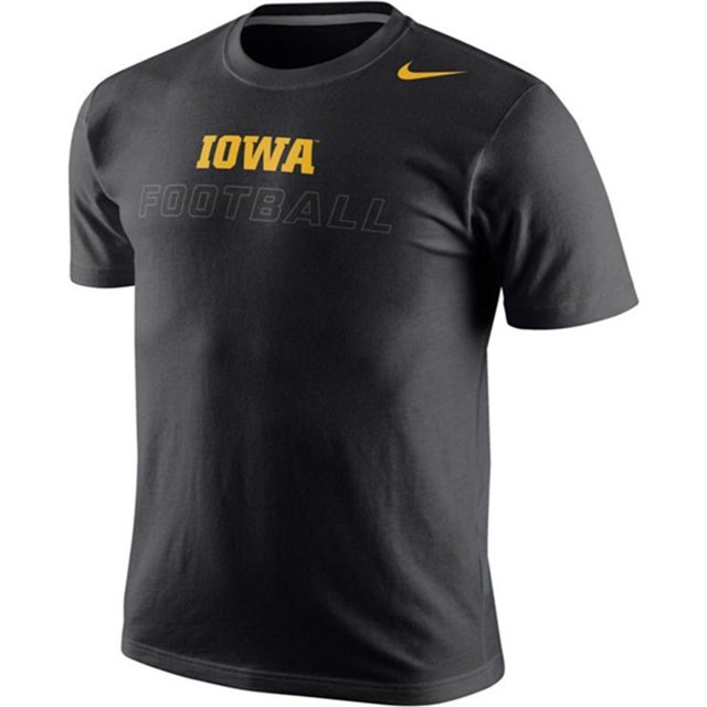 Camiseta gráfica Nike Iowa Hawkeye Training Day hombre negro pequeña
