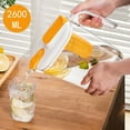 thumbnail image 5 of sruoe Beverage Pitcher, Water Pitcher with Lid, Large Capacity Water Storage, Ice Tea Pitcher, Portable Leak Proof Summer Drink Bucket Cold Kettle, Clear Brewing Pitcher, Juice Jars, Plastic, 5 of 7