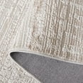 thumbnail image 6 of SAFAVIEH Mila Erksine Striped Polyester Area Rug, Ivory/Beige Gray, 5'3" x 7'6", 6 of 8