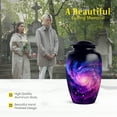 thumbnail image 3 of MUKTIVE Star Galaxy Memorial Urns for Couple Ashes Male & Female, Large Blue Urn for Adult Ashes Husband and Wife, Unique Urns for Funeral, Human Remains Cremation Urn for Mother, 10 Inch, 3 of 7